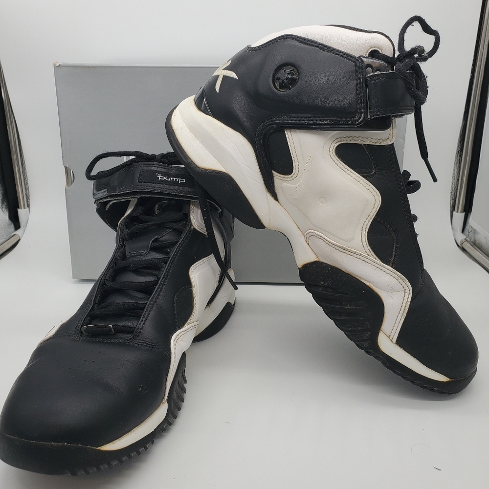 Reebok The Pump ATR Mens Size 11 Vintage Basketball Shoes Black + White With Box